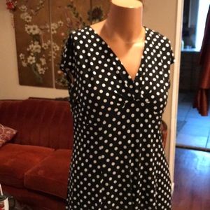 Stretchy polka dotted dress retro style pinup XL